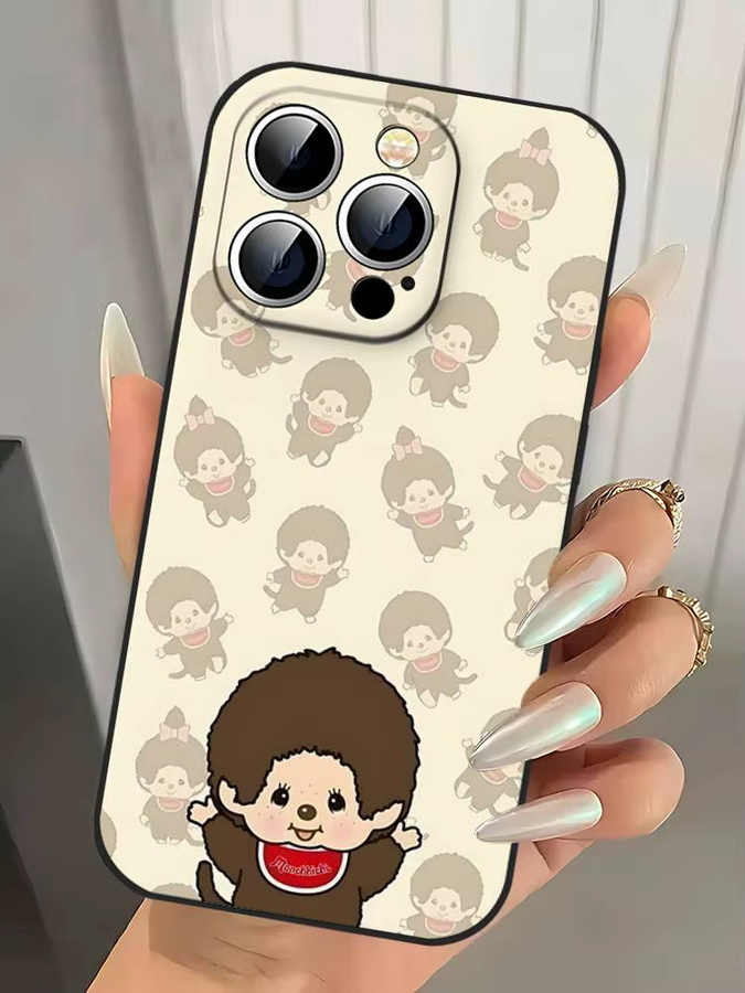 Niedliche M-monchhichiS Handyhülle für Apple iPhone 15, 16, 17 Pro Max und weitere Modelle, Mehrfarbig - Bild 7