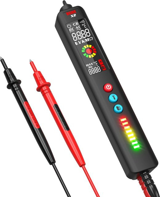 BSIDE X2 Smart Digital Multimeter mit Infrarot Temperaturmessung und LCD-Bildschirm als AC DC Spannungsdetektor in Schwarz - Bild 1