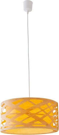 Näve Pendelleuchte Finja in Beige und Natur aus Bambus und Kunststoff, Durchmesser: 40 cm - Bild 1