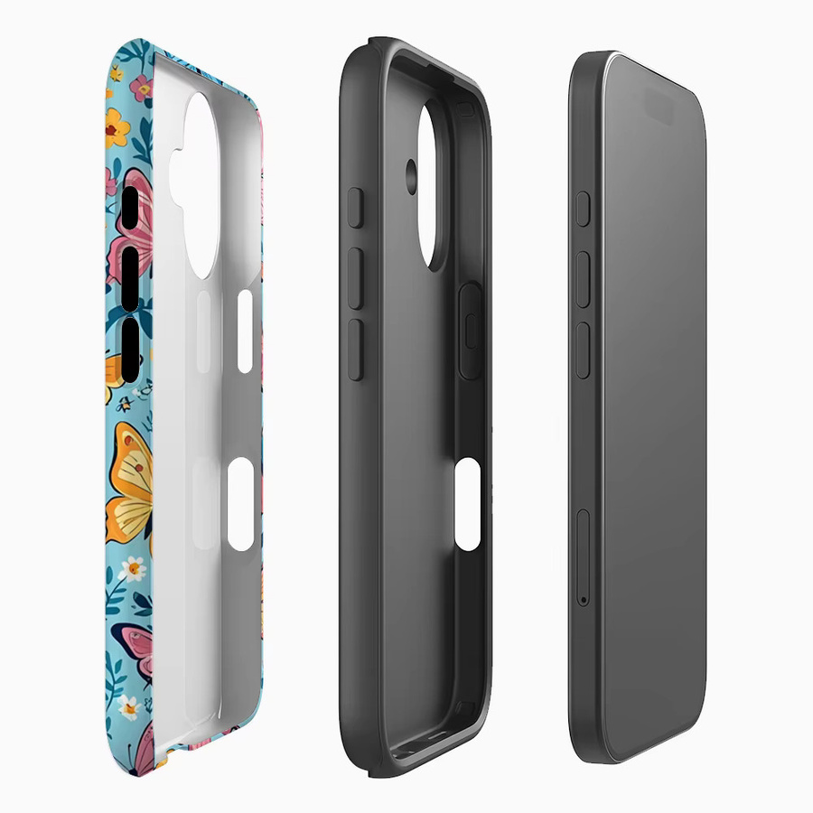 Butterfly Burst Handyhülle für iPhone 17 16 15 14 13 12 11 Pro Max Plus mit doppelschichtiger Rückseite in Multicolour - Bild 2