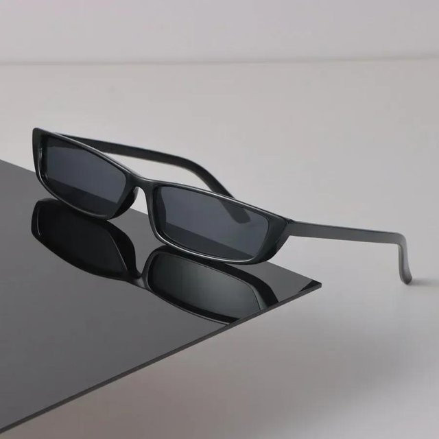 Sonnenbrille Cat-Eye, Unisex, Vollrand, Kunststoff, Schwarz - Bild 1