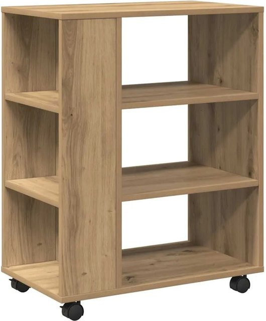 vidaXL Rollcontainer Artisan-Eiche in Braun aus Holzwerkstoff B/T/H: 60 x 35 x 75 cm - Bild 1