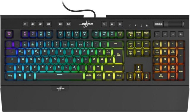 uRage Exodus 900 Mechanical Gaming-Keyboard in Schwarz mit blauen Switches und QWERTZ DE Layout - Bild 1