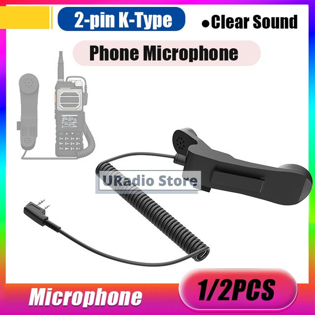 RONGYIN PTT-Lautsprechermikrofon Typ K in Schwarz für Funkgeräte DM-32 UV-25M TG-UV2 UV-K1 UV-K6 - Bild 1
