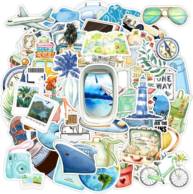 Charile Cartoon Outdoor Reise- und Freizeit-Aufkleber, Sticker, 10-teiliges Set - Bild 1