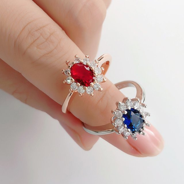ZHOUYANG Ring, Kristall, Roségold, Damen, Verlobung - Bild 1