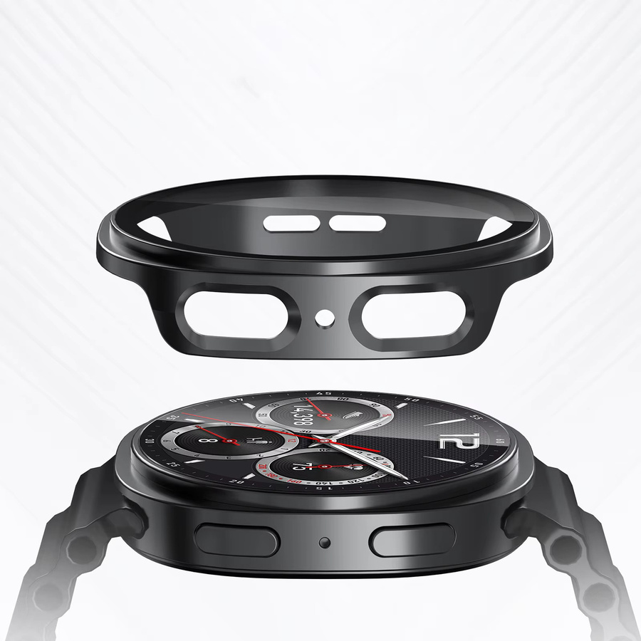 I LOVE LUO Uhrenzubehör Case für Samsung Galaxy Watch 8, PC, Schwarz - Bild 4