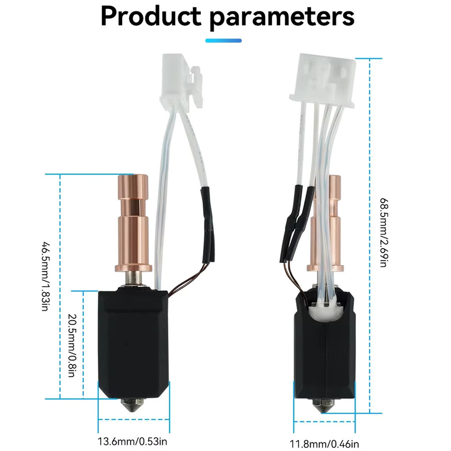 Anycubic Hotend-Kit mit Keramik-Heizstab und J-Kopf für Anycubic Kobra S1 S1C S1 Combo 3D-Drucker - Bild 2
