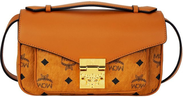 MCM Schultertasche, Canvas und Leder, orange, Damen - Bild 1