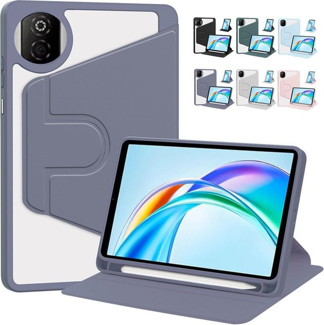 Schutzhülle für Huawei Honor Pad X7 8,7 Zoll mit Rotationsfunktion, Acryl-Rückseite und Stifthalter, Farbe: Schwarz - Bild 1