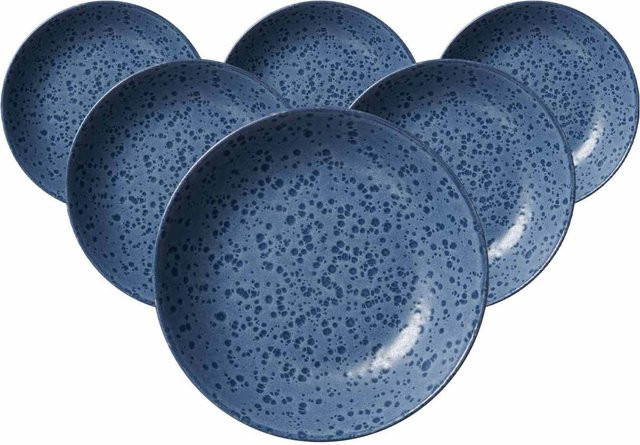 Ritzenhoff & Breker Suppenschalen Kitwe aus Keramik, Blau, 6er Set, Durchmesser: 20 cm - Bild 1