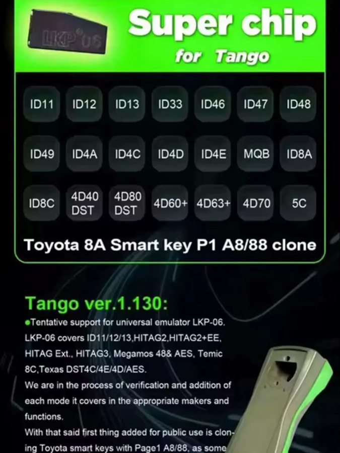 DIYKEY LKP-06 Universal Super Chip für Tango zum Klonen in Schwarz - Bild 5