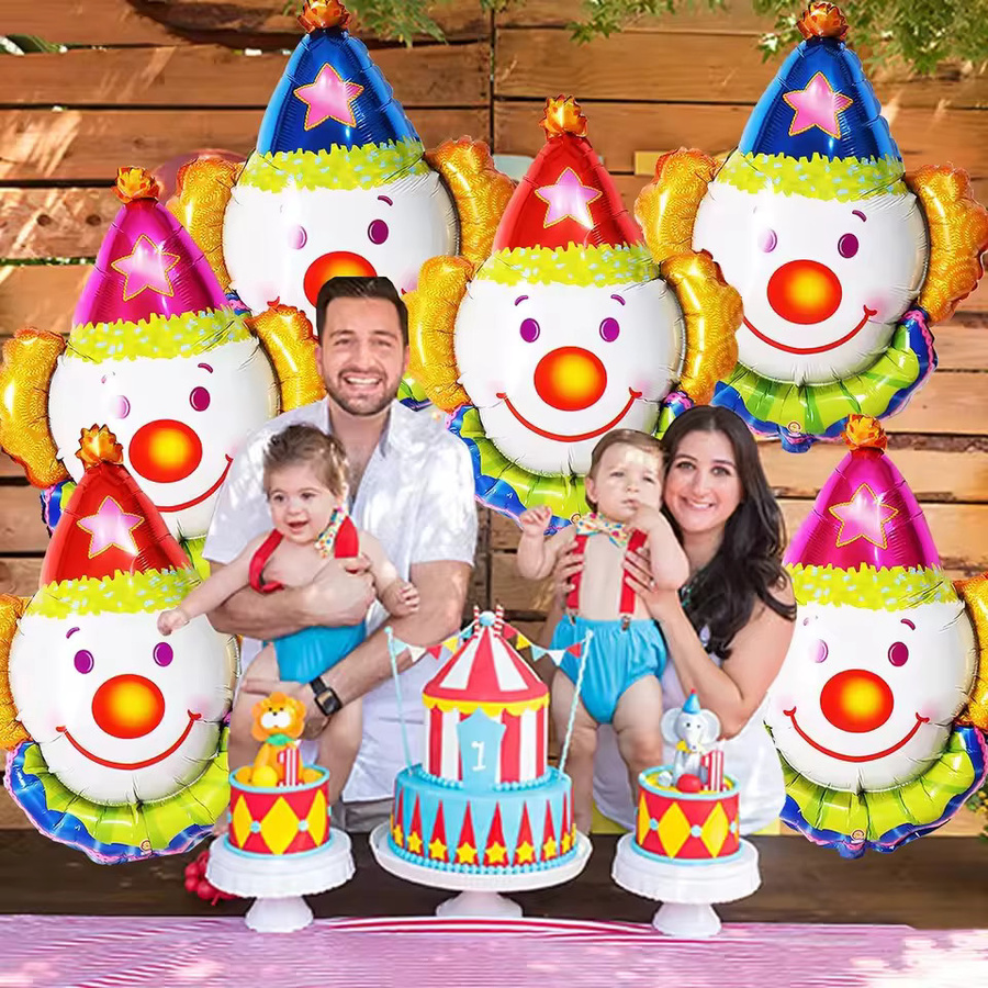 3-teiliges BALONAQ Clown-Luftballons-Set in Mehrfarbig für Zirkus- und Geburtstagspartys - Bild 2