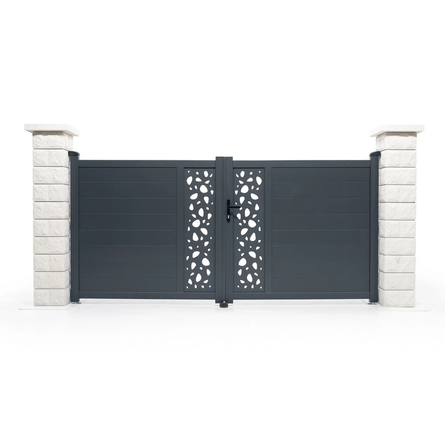 Casanoov Elektrisches Flügeltor Sunny in Anthrazit und Grau aus Aluminium mit Drehtorantrieb Ranger B150, B/H: 305 x 145 cm - Bild 2