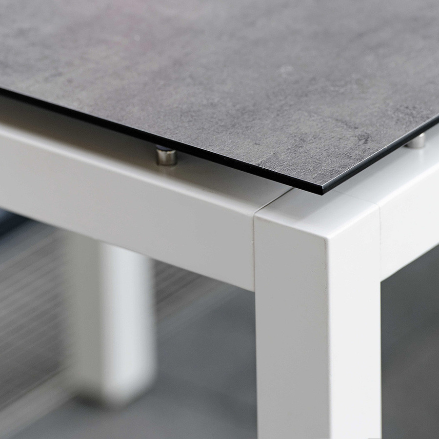 Stern Tischgestell Classic Aluminium weiß mit Nivelliersystem B/T: 250 x 100 cm - Bild 1