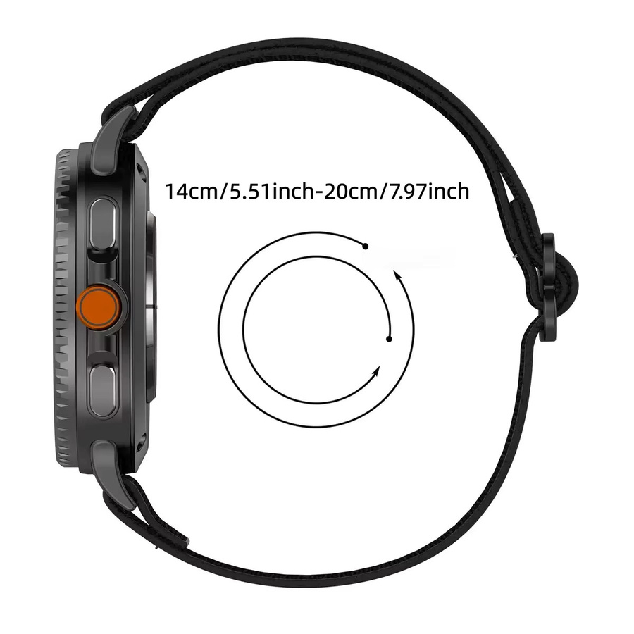 DAINU Uhrenarmband, Nylon, Schwarz, Unisex - Bild 2