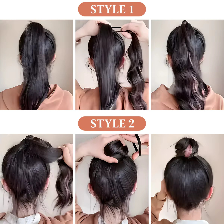 SARLA Synthetischer Haarknoten Chignon-Haarteil, Damen - Bild 4