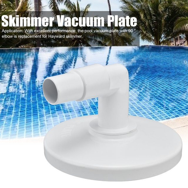 Hayward Pool Skimmer Vakuumplatte mit 90 Grad Winkel aus Kunststoff in Weiß mit 19 mm Anschluss - Bild 1