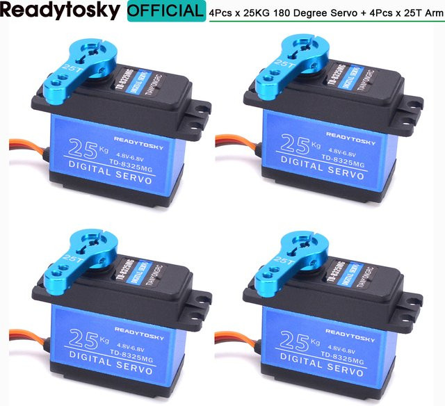 Readytosky Kernloses Motorservo, wasserdicht, digitales 180-Grad-Servo - Bild 1