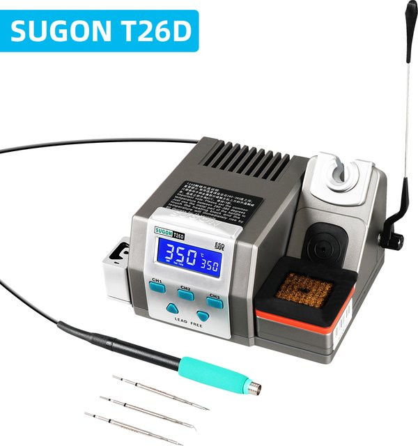 SUGON T26D Lötstation mit 2S Heizung für C210 Lötkolben und Spitzen in Grau - Bild 1