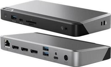 ALOGIC MX3 TripleDisplay USB-C Dockingstation mit 3 x DisplayPort, 1GbE Ethernet und 135 Watt in Schwarz/Grau - Bild 1
