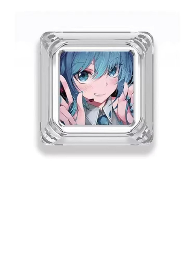 Bandai Anime Hatsune Miku Puppe Transparente Tastenkappe für Mechanische Tastaturen mit Kreuzanschluss - Bild 3