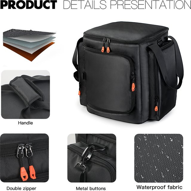 Shunmaii Tragbare Lautsprechertasche für JBL Partybox Encore Essential 2, Schutzhülle in Schwarz - Bild 1