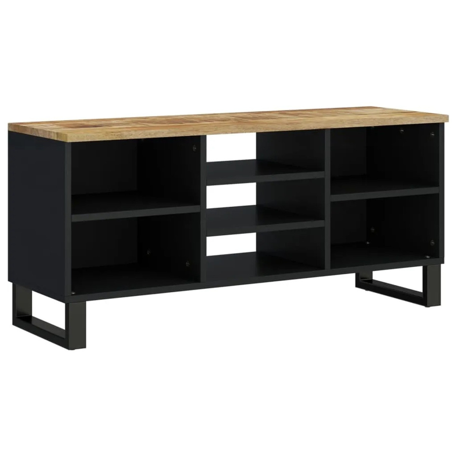 vidaXL TV-Schrank Modell 3 aus Massivholz Mango und Holzwerkstoff in Braun, B/T/H: 100 x 33 x 46 cm - Bild 2