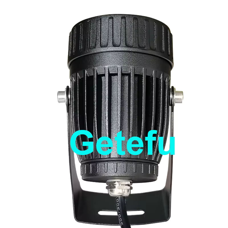 Getefu LED Cob Ground Spike Gartenleuchte aus Aluminium in Schwarz und Rot mit Reflektor - Bild 2