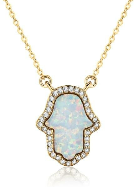 YIRAN Jewelry Halskette, 925 Silber, Zirkonia, Kristall, 45 cm, Unisex - Bild 1