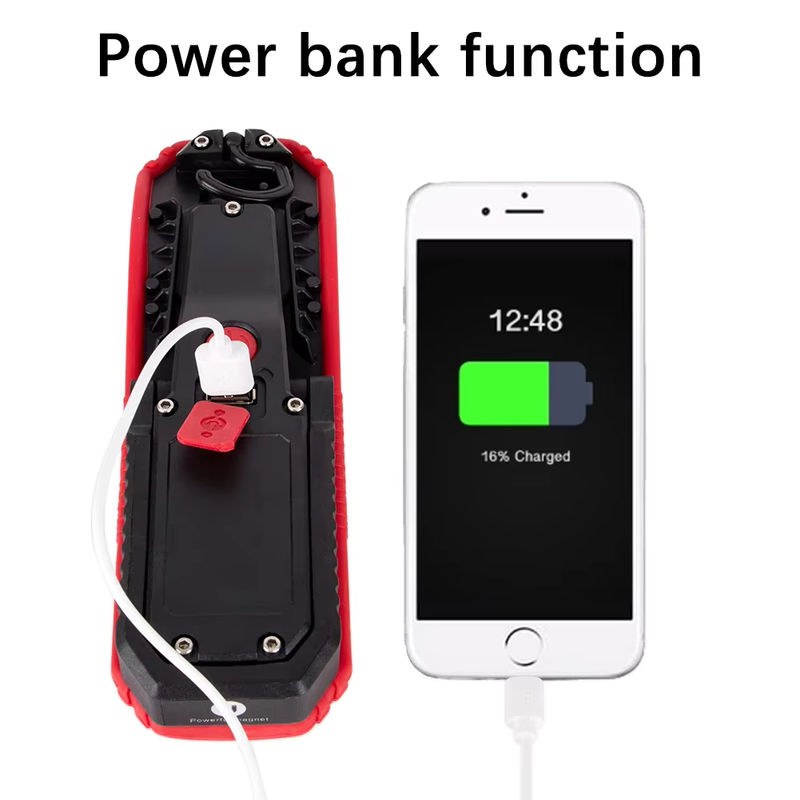 ESMARTER Tragbare LED COB Taschenlampe mit Magnet und USB-Ladefunktion in Schwarz - Bild 6