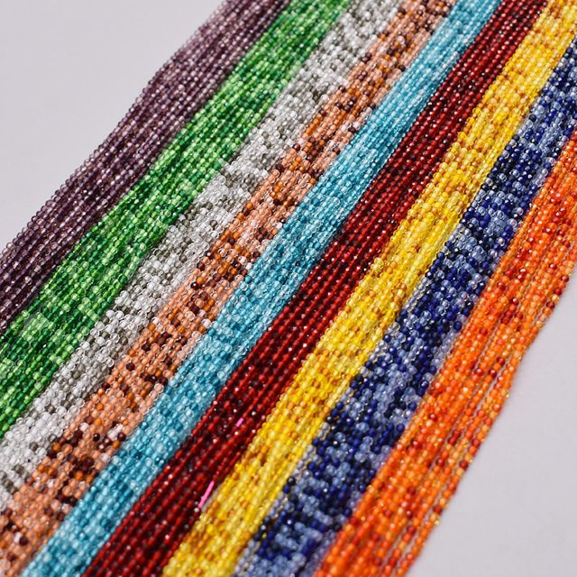 YanQi Glas Perlen, Runde Facette, Kristall, 2mm, Gemischte Farben - Bild 1