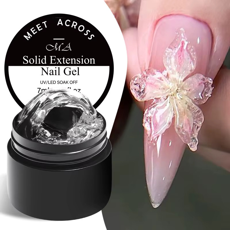 MEET ACROSS Gel-Nagellack-Set, milchiges Gelee, 6 Stück - Bild 4