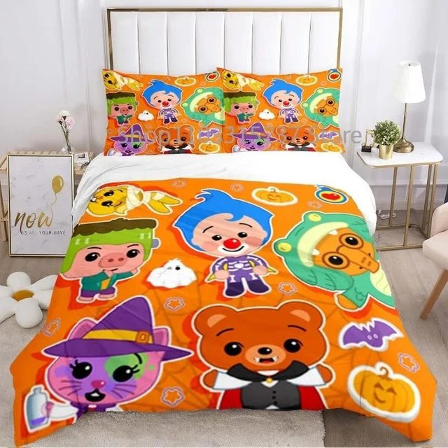 Plim Plim Bettwäsche-Set mit 3D-Cartoon-Print aus Mikrofaser, Mehrfarbig, B/H: 135 x 200 cm - Bild 1