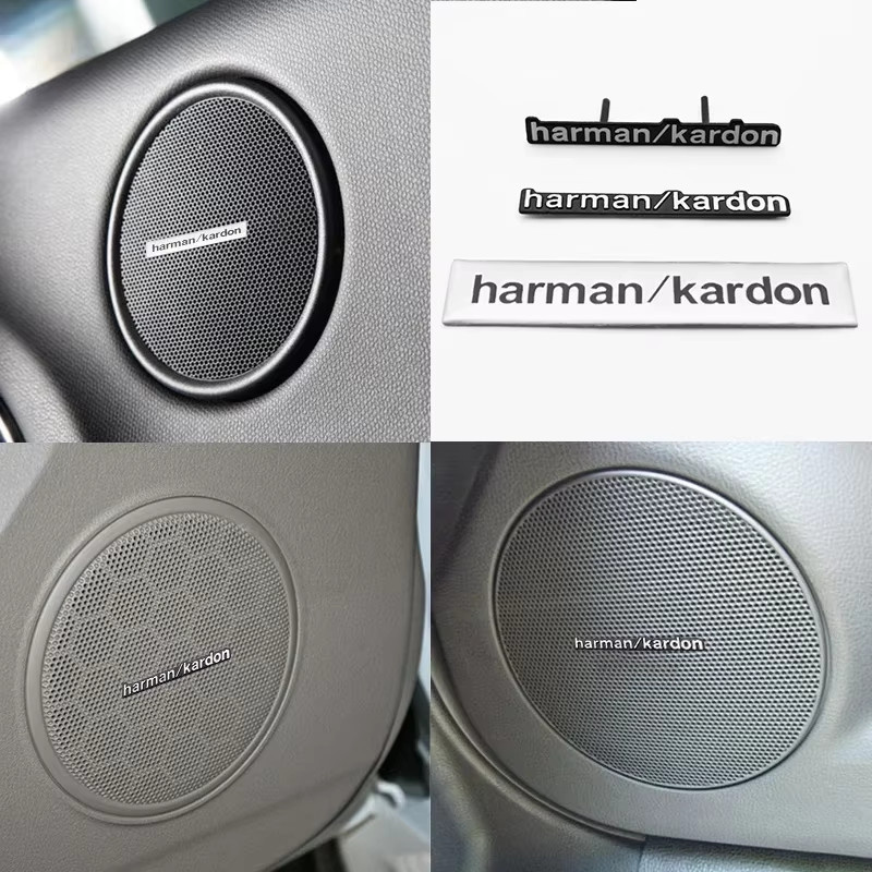 Harman/Kardon Auto Styling Audio Aufkleber aus Aluminium in Silber für Mercedes Benz AMG W204 W205 W203 W211 W212 W213 W201 W210 W124 - Bild 4