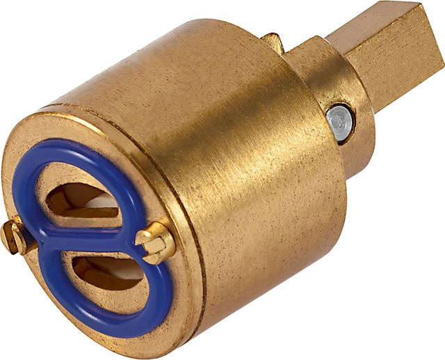 baliv Messing-Oberteil für Kaltwasserventile KV-4050 und KV-4060, Farbe Gold und Blau, Maße: 26 mm x 26 mm - Bild 1