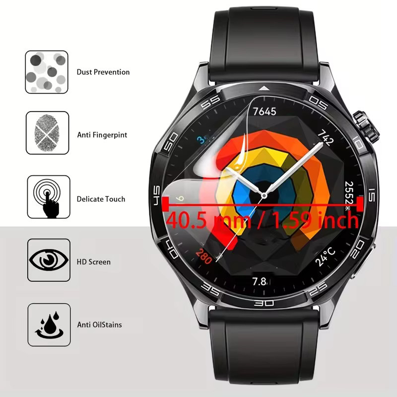 Displayschutzfolie Huawei Watch GT5/GT5 Pro, transparent, 3–5 Stück - Bild 3
