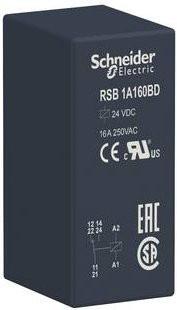 Schneider Electric Interfacerelais RSB1A160BD in Schwarz, 10 Stück - Bild 1