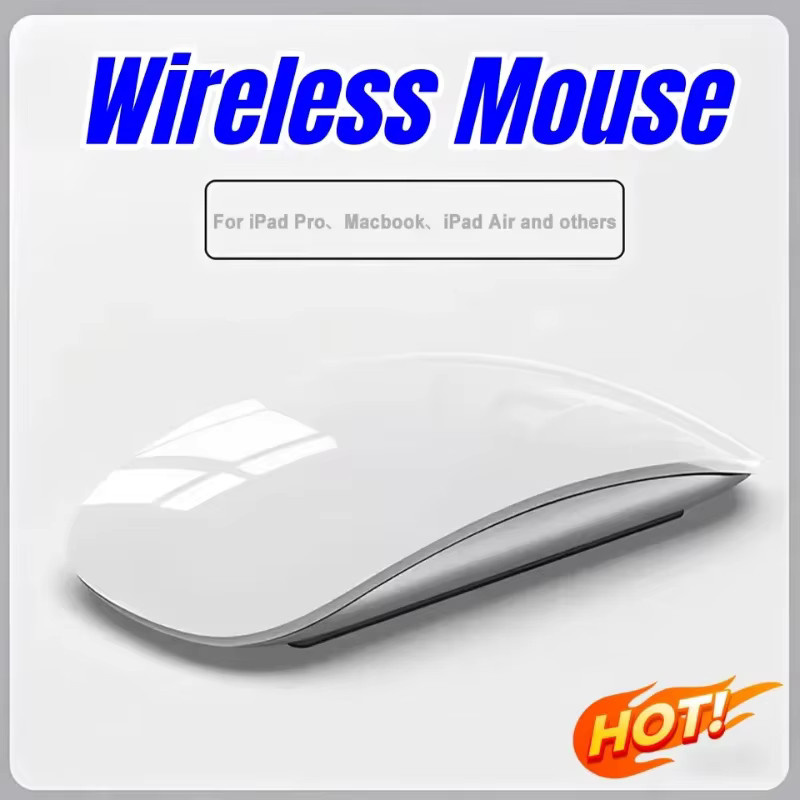 Kabellose Dual-Modus Maus mit Bluetooth und Touch-Funktion, ergonomisches und schlankes Design, wiederaufladbar, für Macbook, Laptop und PC, erhältlich in Schwarz oder Weiß - Bild 2