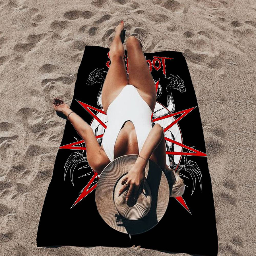 Ka Chen Muda Strandtuch Slipknot Design Mikrofaser Bunt B/H: 30 x 60 cm - Bild 2