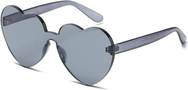Lansoon Trade Sonnenbrille Herzform, Damen, Vollrand, Kunststoff, schwarz - Bild 1