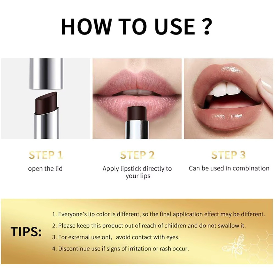 Lakerain Honig-Lippenstift, getönter Lippenbalsam - Bild 3