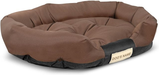 KINGDOG Hundebett oval in Braun, wasserdicht und langlebig - Bild 1