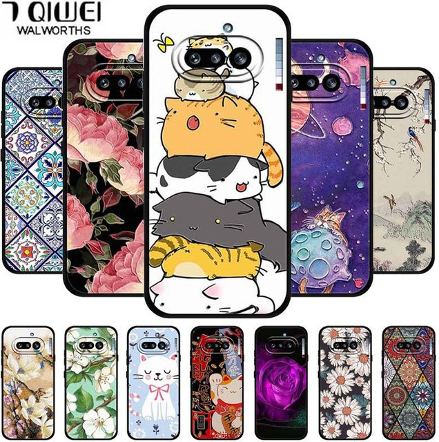 Weiche Silikon-Handyhülle mit 3D-Relief-Blumen-Design für Nothing Phone (4a) 5G, Multicolour - Bild 1