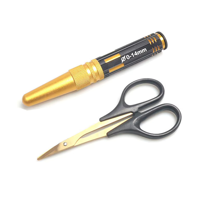 U-Angel-1988 Universal DIY Werkzeug Set mit Lochöffner Reibahle Bohrer und gebogener Metallschere für Stahl, 0-14 mm - Bild 2