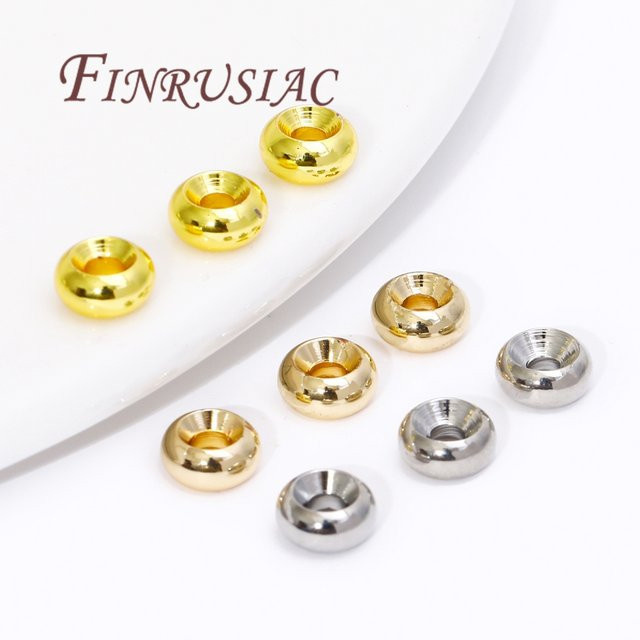 FINRUSIAC Spacer Bead, 18K vergoldet, Gold, Unisex - Bild 1