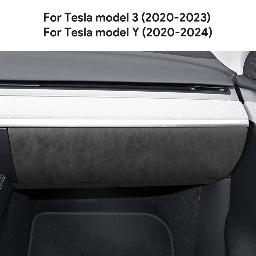 AIRSPEED Wildleder Instrumententafelverkleidung Schutzaufkleber für Tesla Model 3 2020–2023 und Tesla Model Y 2020–2024 - Bild 2