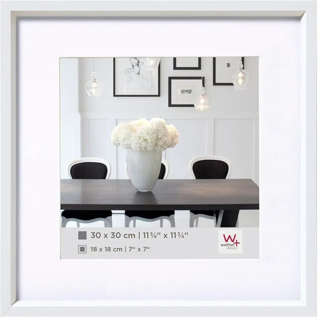 Walther Design Steel Style Kunststoff Bilderrahmen Weiss für 10 x 15 cm - Bild 1