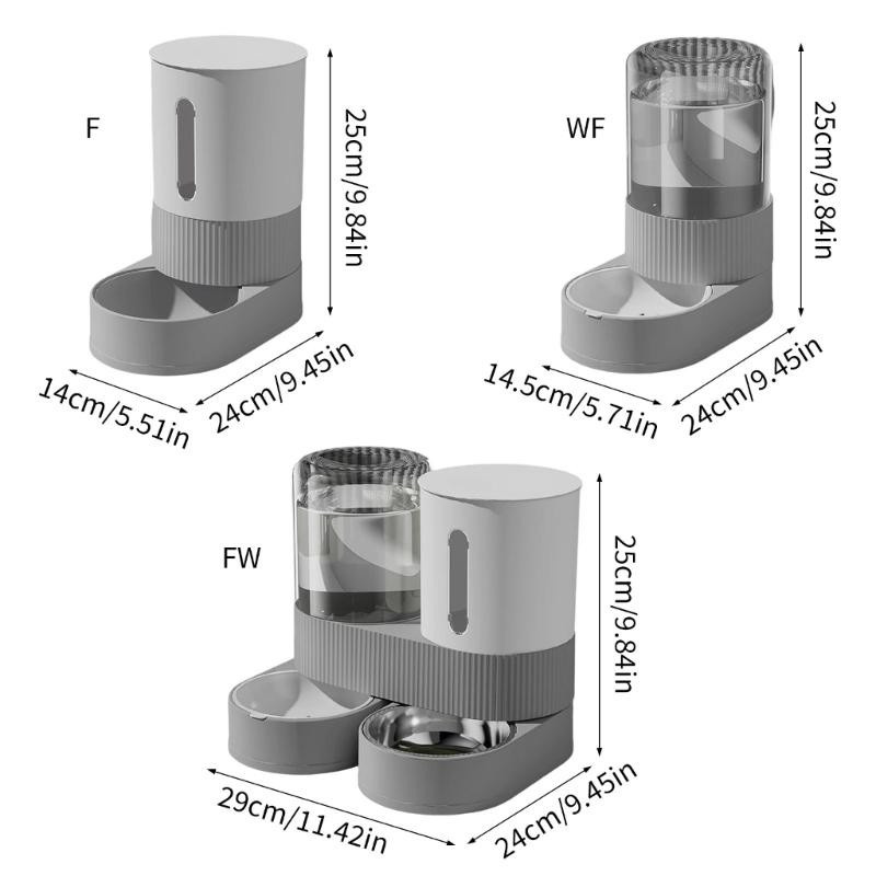 Mixingtime Automatisches Nachfüll-Set für Haustiere mit herausnehmbarer Edelstahlschale und kippsicherer Basis in Grün - Bild 3