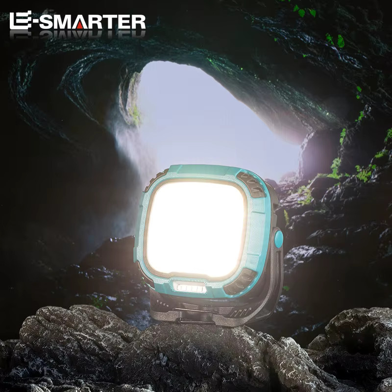 ESMARTER Tragbare LED Outdoor-Taschenlampe mit COB-Flutlicht, USB-wiederaufladbar und Powerbank-Funktion inklusive Haken für Camping, Angeln und Notfälle - Bild 4